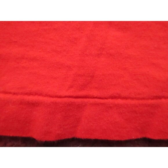 Vintage Men's T-shirt Large Single Stitch Grunge Plain Red Fruit Loom USA 1990's - Picture 4 of 6